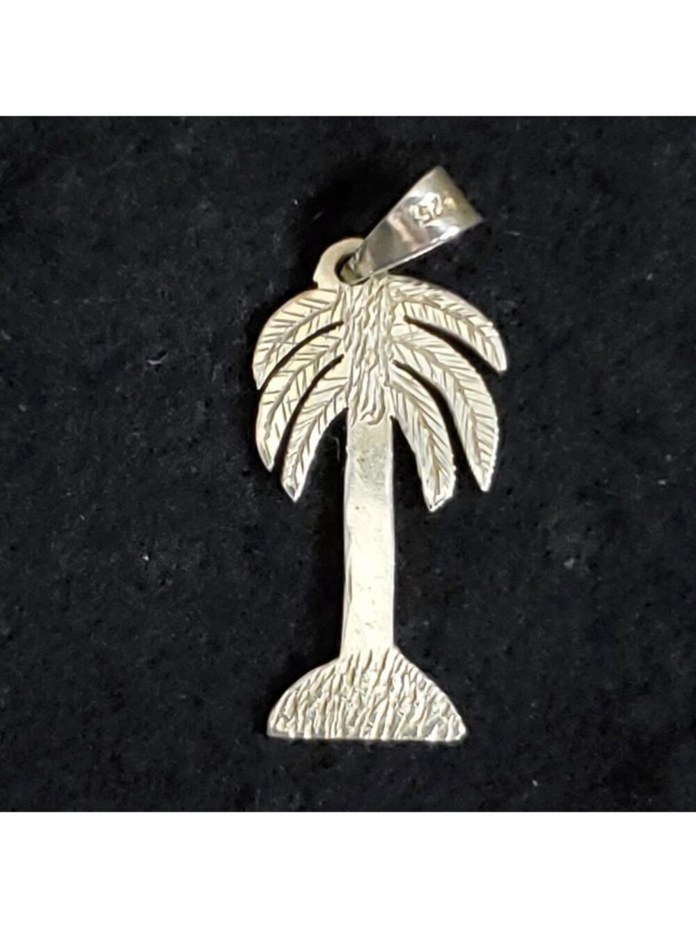 Palm Tree Charm Sterling Silver 1.25"
